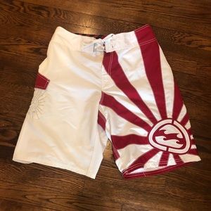 Billabong Board Shorts Red & White Size 31